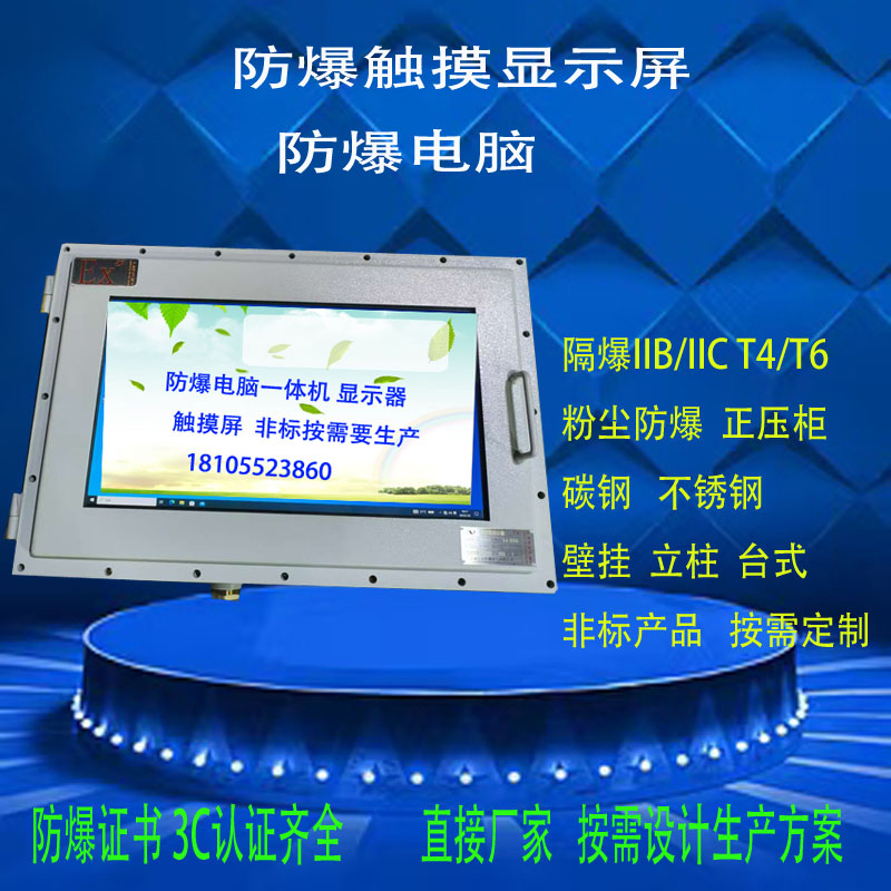 防爆觸摸電腦一體機(jī)碳鋼不銹鋼壁掛立柱式非標(biāo)定制